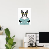 Persoonlijke afdruk van Boston Terrier-hond Poster (Thuiskantoor)