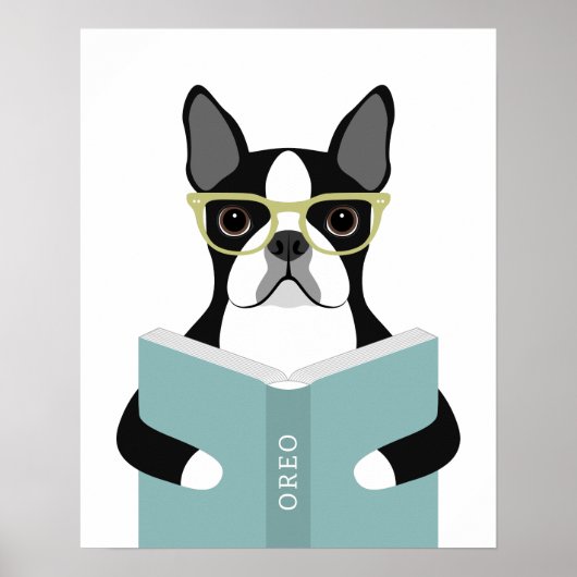 Persoonlijke afdruk van Boston Terrier-hond Poster (Voorkant)