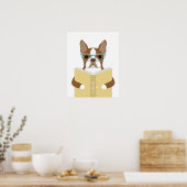Persoonlijke afdruk van Boston Terrier-hond Poster (Keuken)