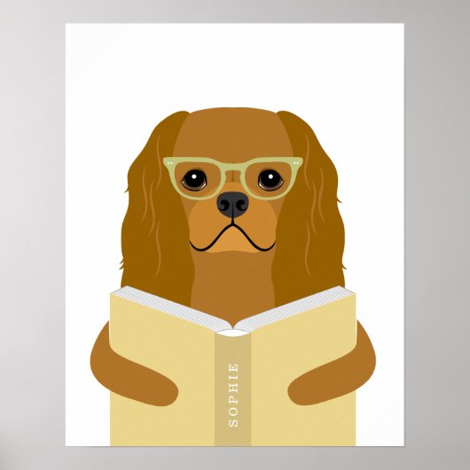 Persoonlijke afdruk van Cavalier-hond Poster (Voorkant)