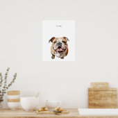 Persoonlijke afdruk van Engelse Bulldog Poster (Keuken)