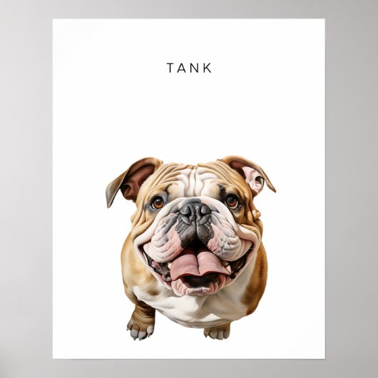 Persoonlijke afdruk van Engelse Bulldog Poster (Voorkant)
