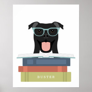 Persoonlijke afdruk van Pitbull-hond Poster