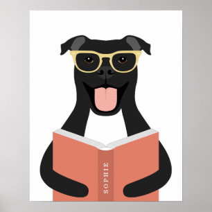 Persoonlijke afdruk van Pitbull-hond Poster
