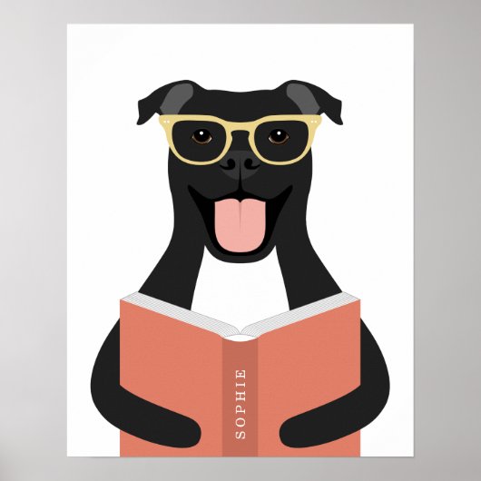 Persoonlijke afdruk van Pitbull-hond Poster (Voorkant)