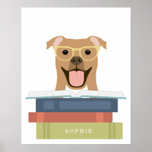 Persoonlijke afdruk van Pitbull-hond Poster