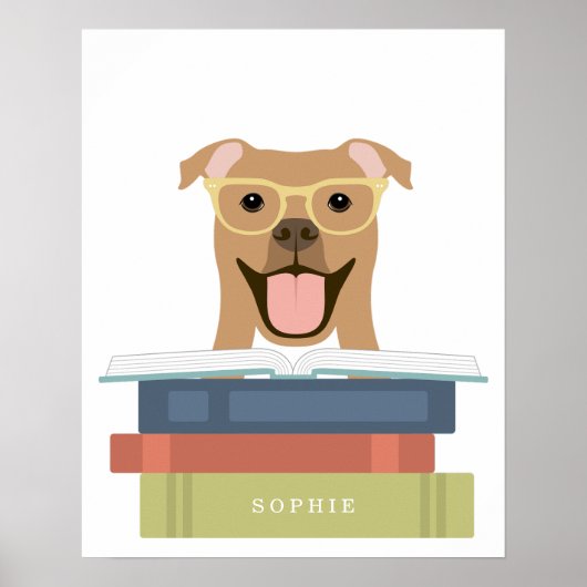 Persoonlijke afdruk van Pitbull-hond Poster (Voorkant)