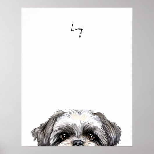 Persoonlijke afdruk van Shih Tzu-hond Poster (Voorkant)