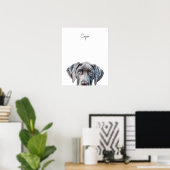 Persoonlijke afdruk van Weimaraner hond Poster (Thuiskantoor)