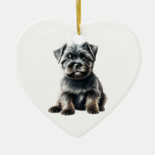 Persoonlijke Affenpinscher Puppie Hond Keramisch Ornament (Voorkant)
