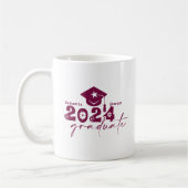 Persoonlijke afgestudeerde klas van 2024 Maroon Koffiemok (Links)