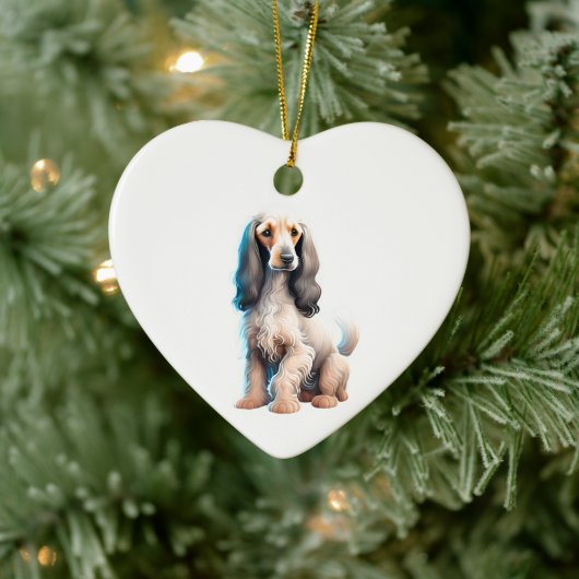 Persoonlijke Afghaanse windhond puppy hond Keramisch Ornament (Boom)