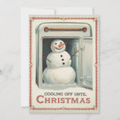 Persoonlijke Afkoeling Grappige Vintage Feestdagenkaart (Voorkant)