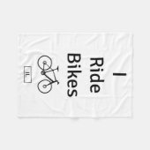 Persoonlijke afkortingen van de staat I Ride Bikes Fleece Deken (Voorkant (Horizontaal))