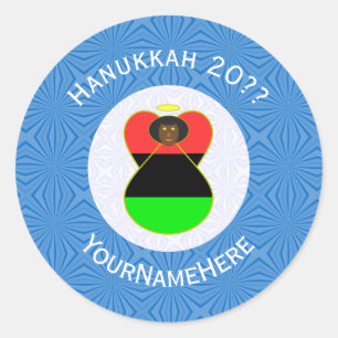 Persoonlijke Afrikaanse Diaspora Engel Hanukkah Vl Ronde Sticker