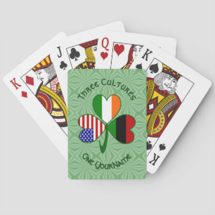 Persoonlijke Afrikaanse Ierse Amerikaanse Klaver Pokerkaarten