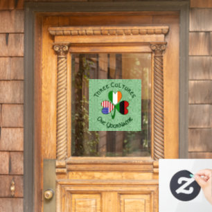 Persoonlijke Afrikaanse Ierse Amerikaanse Shamrock Raamsticker