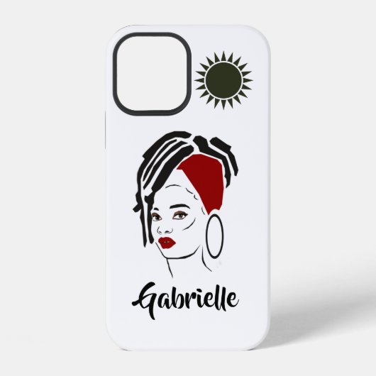Persoonlijke Afrikaanse Koningin Apple iPhone Hoes Hoesje (Achterkant)