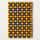 Persoonlijke Afro Retro Stippenprint Notitieboek (Achterkant)