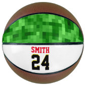 Persoonlijke afspeelplaat Groen rood zwart Basketbal (Voorkant)