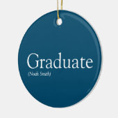 Persoonlijke Afstudeerdefinitie Modern Blauw Keramisch Ornament (Links)