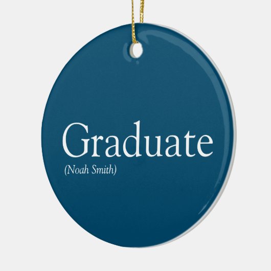 Persoonlijke Afstudeerdefinitie Modern Blauw Keramisch Ornament (Links)