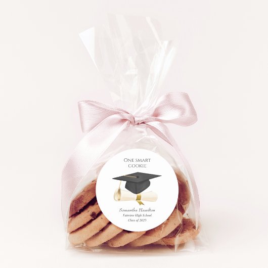 Persoonlijke afstudeerhoed ronde sticker