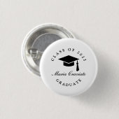 Persoonlijke afstudeerknop ronde button 3,2 cm (Voorkant /achterkant)