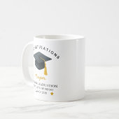 Persoonlijke afstudeermok, afstudeercadeau koffiemok (Voorkant links)