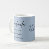 Persoonlijke afstudeermok - Elegante scriptstijl Koffiemok (Voorkant links)