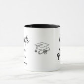 Persoonlijke afstudeermok – Elegante scriptstijl Mok (Midden)