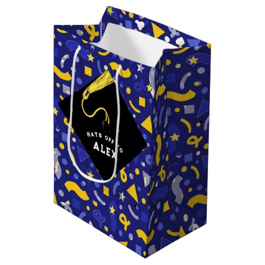 Persoonlijke afstudeertas middelgroot cadeautas (Voorkant Gekanteld)