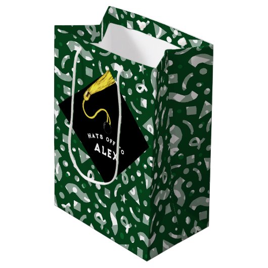 Persoonlijke afstudeertas middelgrote cadeautas (Voorkant Gekanteld)