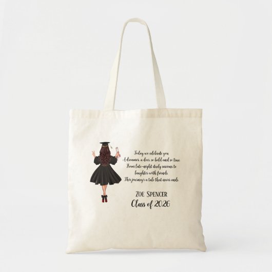 Persoonlijke afstudeertas tote bag (Voorkant)