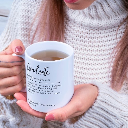 Persoonlijke Afstuderen definitie zwart-wit Koffiemok