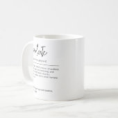 Persoonlijke Afstuderen definitie zwart-wit Koffiemok (Voorkant links)