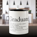 Persoonlijke Afstuderen definitie zwart-wit Tweekleurige Koffiemok<br><div class="desc">Geef je object een persoonlijk tintje voor je afstuderen om een uniek cadeau te creëer. Een perfecte manier om hen te shows hoe geweldig ze elke dag zijn. Ontworpen door: Thisnotme©</div>
