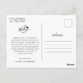 Persoonlijke afstuderen elegante script sterren & briefkaart (Achterkant)