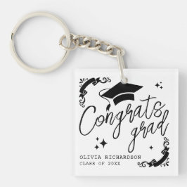 Persoonlijke afstuderen elegante script sterren &  sleutelhanger