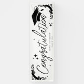 Persoonlijke afstuderen elegante script sterren &  spandoek (Verticaal)