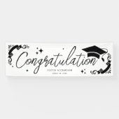 Persoonlijke afstuderen elegante script sterren &  spandoek (Horizontaal)