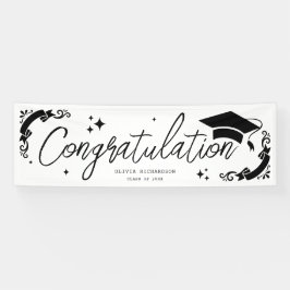Persoonlijke afstuderen elegante script sterren &  spandoek