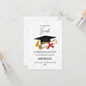 Persoonlijke afstuderen vriend kaart (Voorkant / Achterkant in situ)