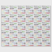 Persoonlijke Afstuderen Word Art Cadeaupapier (Vlak)