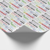 Persoonlijke Afstuderen Word Art Cadeaupapier (Hoek)