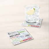 Persoonlijke Afstuderen Word Art Kartonnen Onderzetters (Insitu)