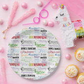 Persoonlijke Afstuderen Word Art Papieren Bordje (Feest)