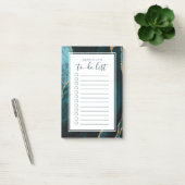 Persoonlijke Agate Geode Teal Blauwe Gouden Takenl Post-it® Notes (Kantoor)