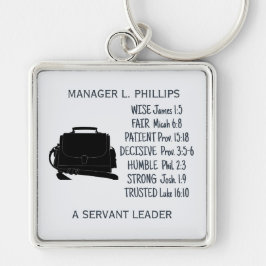 Persoonlijke aktetas-sleutelhanger voor managers sleutelhanger