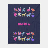 Persoonlijke Alebrije-deken Mexicaanse kunst Diere Fleece Deken (Voorkant)